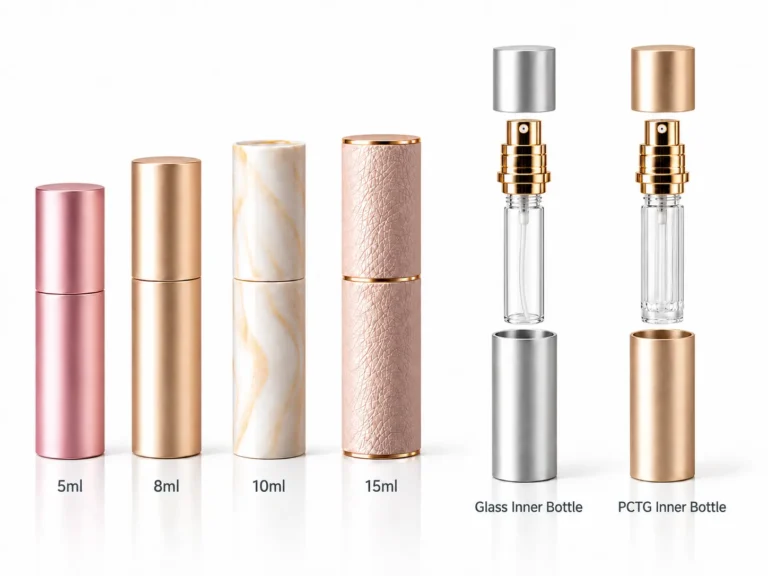 Glass and PCTG Inner Bottles for Refillable Atomizers