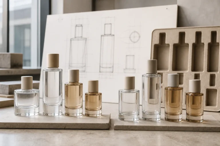 Premium cosmetic glass bottles compared through heavy-base and lightweight design approaches